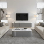 Hanso Lux Marble TV/Plasma Unit (200 cm) with it's matching coffee table (130 cm) COMBO DEAL - Available in Cream/Gold or Dark Grey/Silver