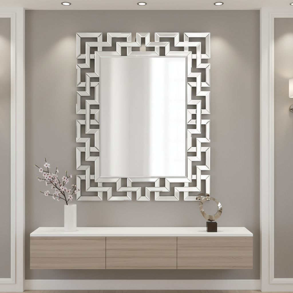 Hazel Silver Mirror in Modern Setting