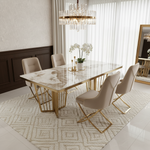 Bellissima Marble Dining Table (200 cm) Gold