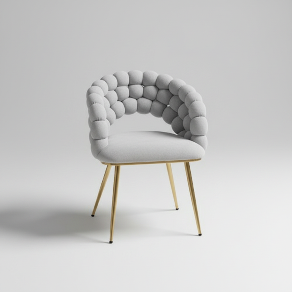 Light grey bubble dining chair