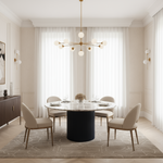 Opulence Round Fluted Dining Table (130 cm)