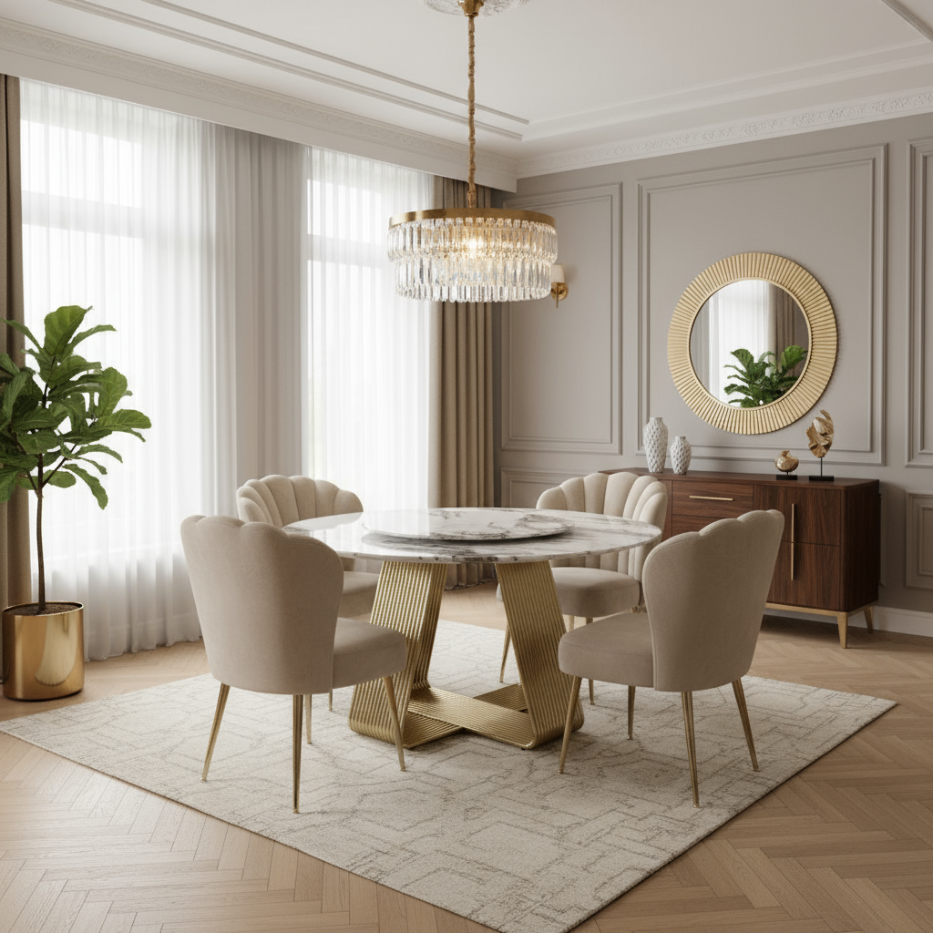 Eclat Marble Dining Table (135cm)