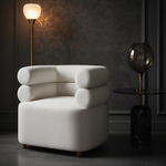 Luxurious white chair in elegant close-up setting