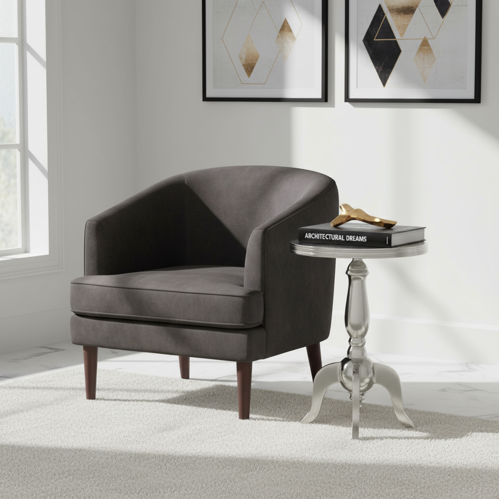 Luxury side table in elegant interior setting