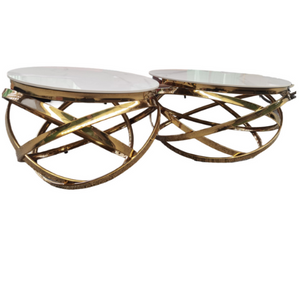 Madeira Nesting Coffee Table Per Set of 2 (Available in Gold or Silver)