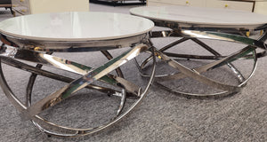 Madeira Nesting Coffee Table Per Set of 2 (Available in Gold or Silver)