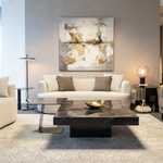 Marble Coffee Table — Contemporary Setting