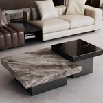 Midnight Fusion Marble Coffee Table Set (90/60 cm)