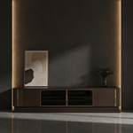 Marcellus TV Stand/Plasma Unit (Brown/Gold) 200 cm