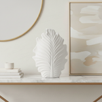 Matte white leaf vase - 500x500