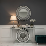 Mirrored console set in glamorous setting