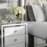 Nadja 3 Drawer Pedestal in Contemporary Bedroom