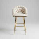 Alley Velvet Bar Stools (Available in Black, Taupe, Off White, Light Grey or Dark Grey) For a Set of 2