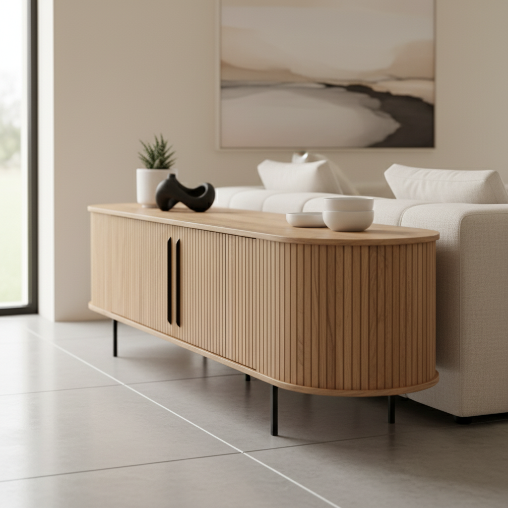 Plasma stand in contemporary setting