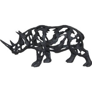 Rhino Sculpture black (50 cm)