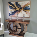 Rose gold console with artwork only