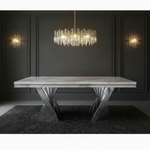 Silver Base Dining Table