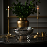Silver Bowl in Luxury Setting
