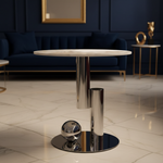 Silver Luna Side Table Luxury Setting