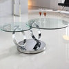 Silver stainless Steel Swivel Coffee Table