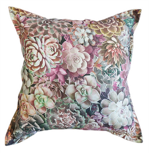 Blush Succulent Cushion - MHF Decor-Delights