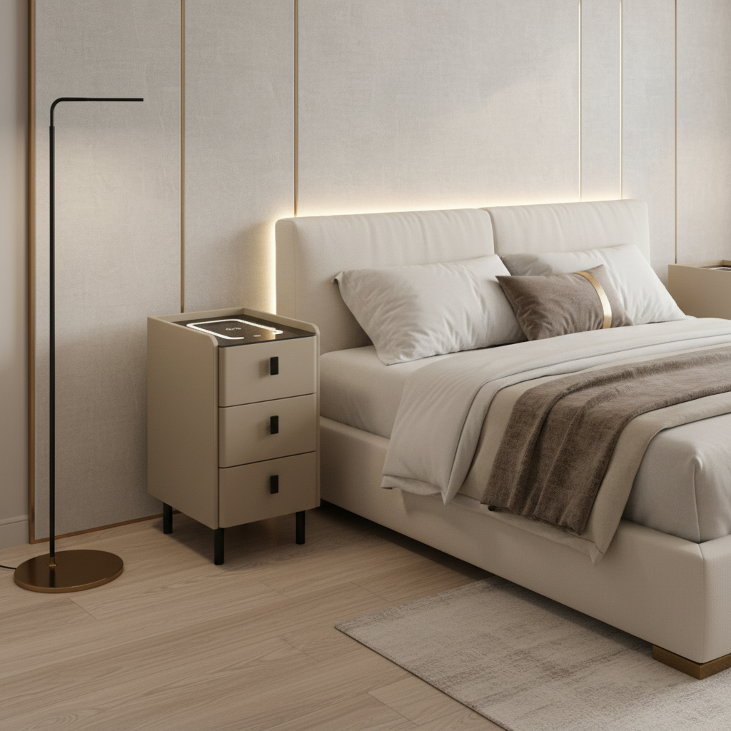 Smart pedestal in contemporary setting