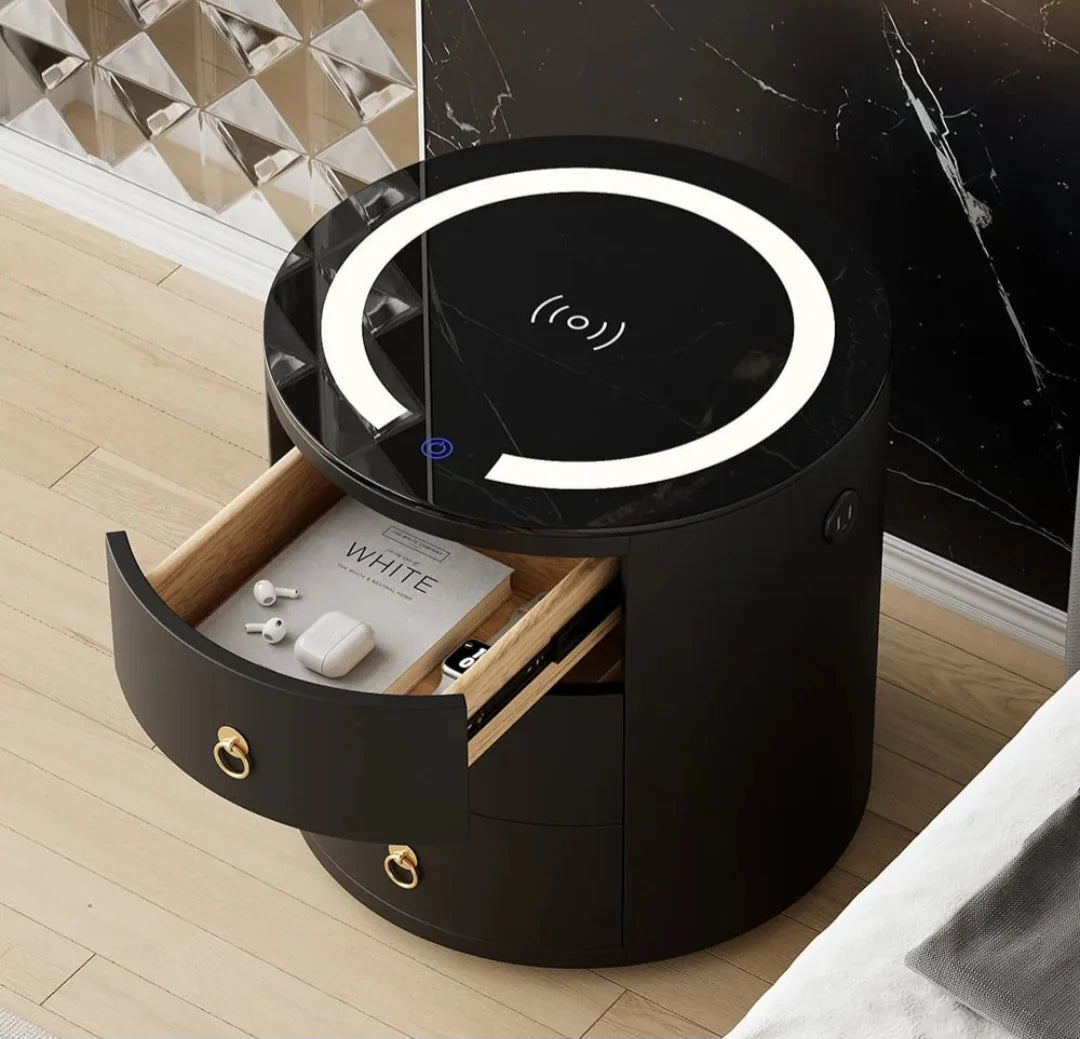Freya Smart Nightstands/Pedestals (50 cm) Available in Black or White