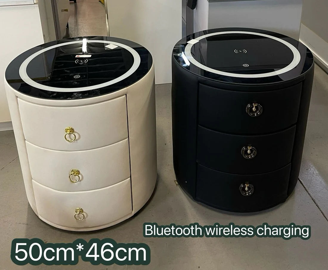 Freya Smart Nightstands/Pedestals (50 cm) Available in Black or White
