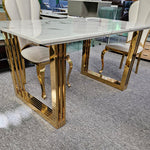Stella Marble Dining Table (Gold) 150 cm
