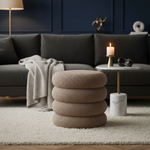 Taupe Boucle Ottoman Lifestyle