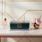 Teal Decorative Box in Luxury Setting