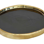 Large Ceramic Black/Gold Tray (26 cm)