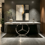 Tristar Marble Console Table (Available in Gold or Silver) 140 cm