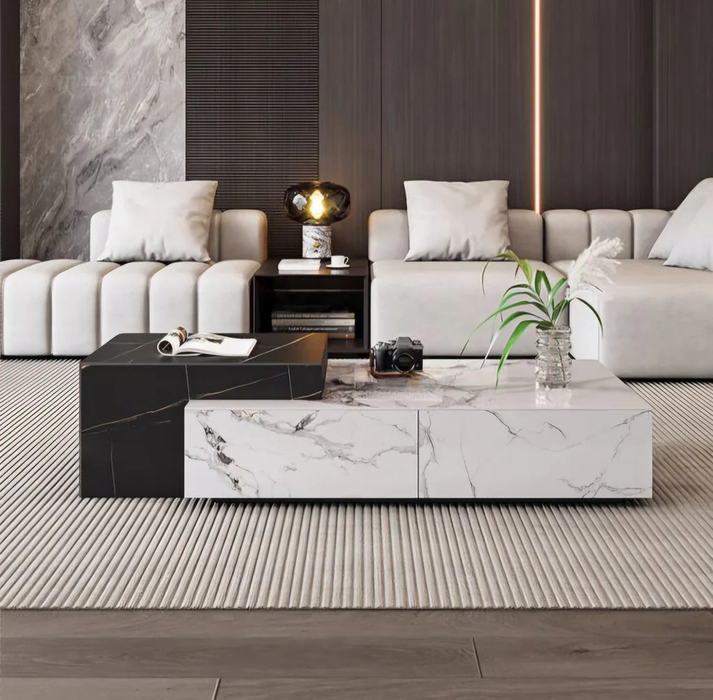 Miguel Stone Marble Coffee Table (130 cm)