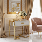 White and Gold Kelso Pedestal Beautiful Setting