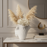 White Fan Vase in Luxury Setting