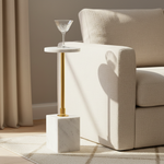White Marble Drinks Table Styled
