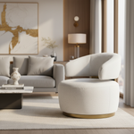 White Swivel Chair in Contemporary Setting