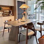 Arden Ash Wood/Grey Sintered top Dining Table (160 cm)