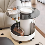 Orbix Side Table (46 H cm) Available in White or Black