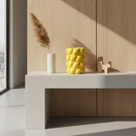 Yellow Lemon Vase in contemporary setting