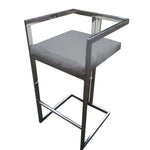 Christopher Leisure Bar Stool (Silver Frame) - MHF Decor-Delights