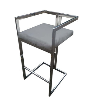 Christopher Leisure Bar Stool (Silver Frame) - MHF Decor-Delights