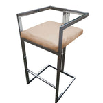 Christopher Leisure Bar Stool (Silver Frame) - MHF Decor-Delights