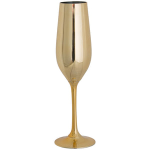 Clerise Gold Flute Glass (220ml) - MHF Decor-Delights