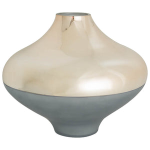 Lux Gold and Grey Vase (22 x 26cm) - MHF Decor-Delights