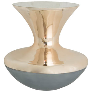 Lux Gold and Grey Vase (25 x 27cm) - MHF Decor-Delights