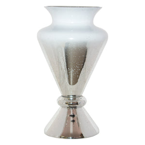 Silver and White Vase (40 cm) - MHF Decor-Delights
