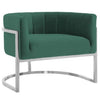 Claudette Sofa Chair in Silver Frame (Available in Mink and Bottle Green) - MHF Decor-Delights