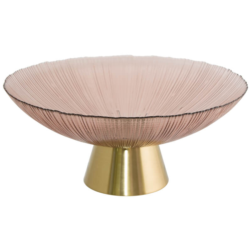 Clarissa Pink and Gold Bowl (33 x 14 cm) - MHF Decor-Delights